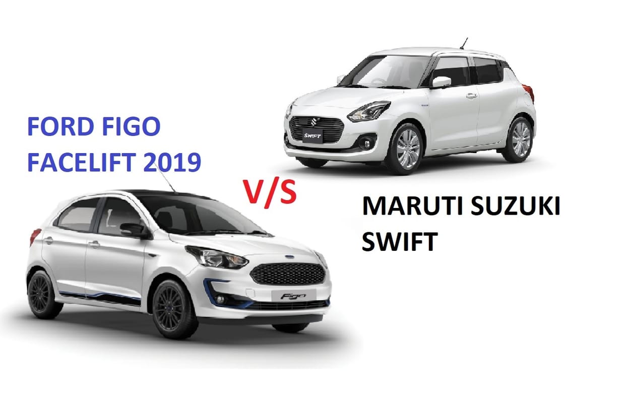 best comparison between 2019 Ford Figo and Maruti Suzuki Swift, specifications, milage and engine