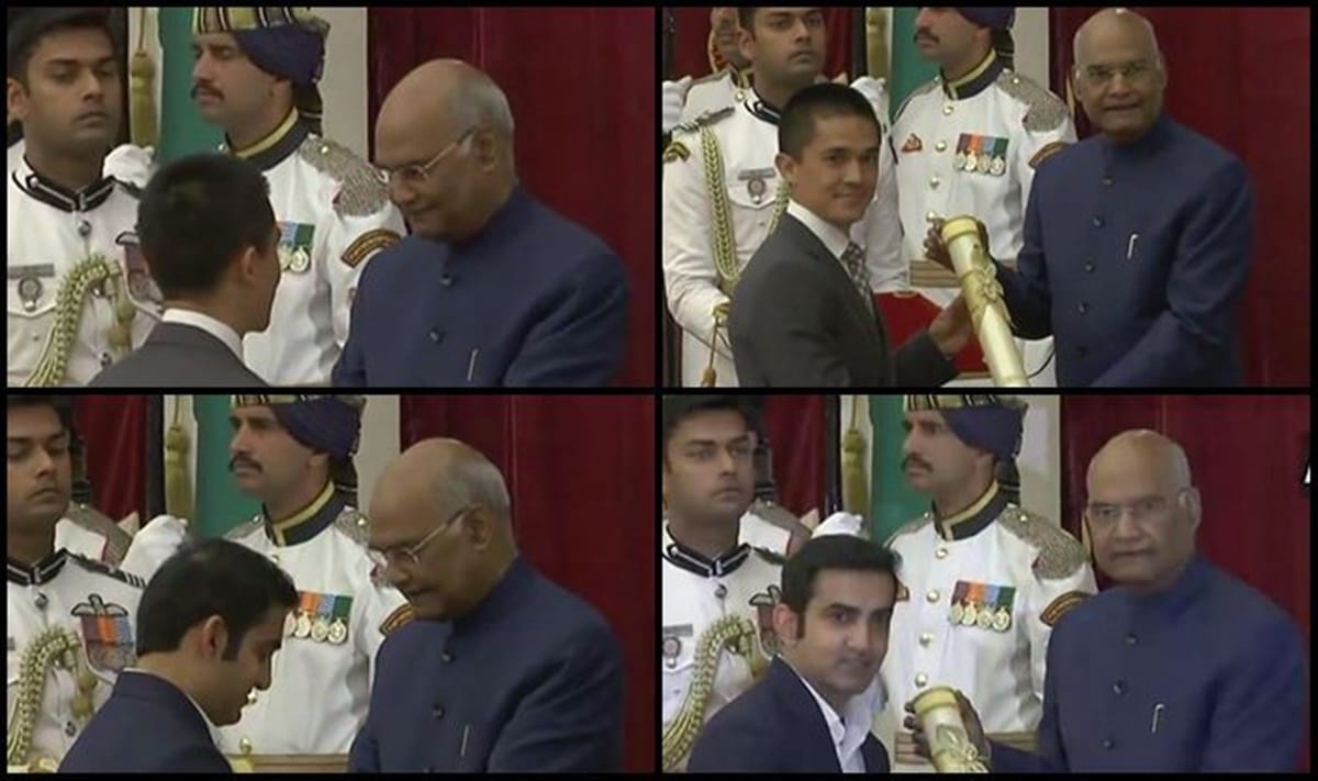 gautam gambhir troll his wife after take padma shri award