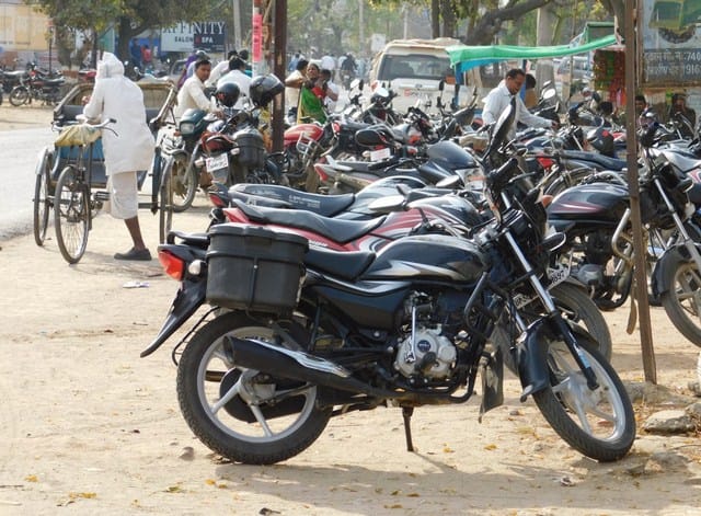 Vehicles being parked