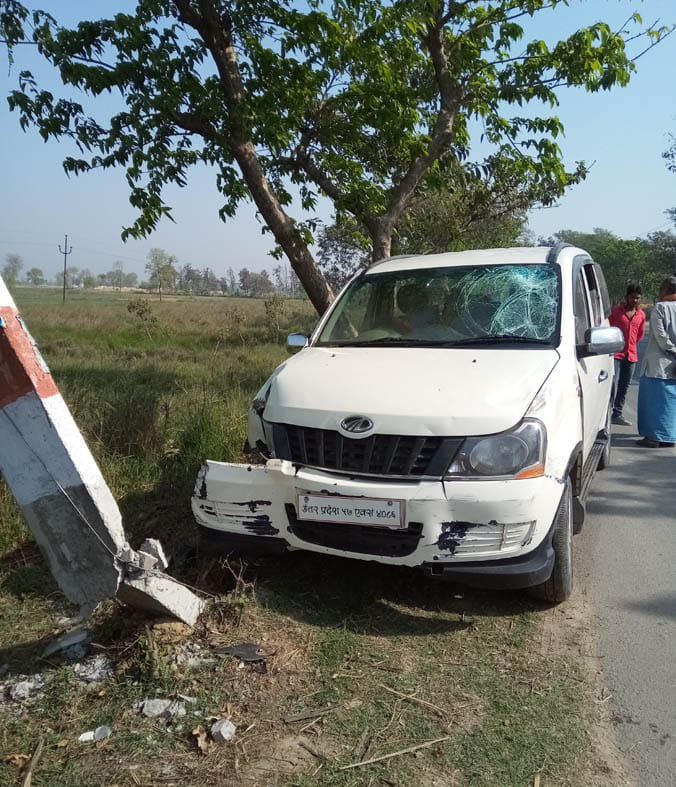 हादसे में बाइक सवार समेत दो गंभीर