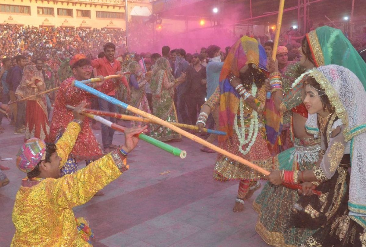 holi celebrations in shri krishna janmabhoomi mathura