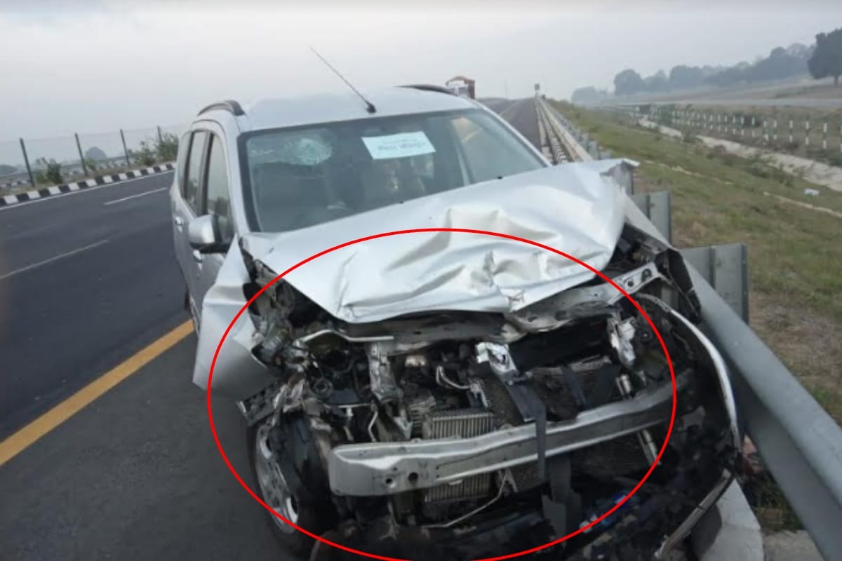 Saharanpur: man injured in a truck and car accident on Agra Lucknow Expressway