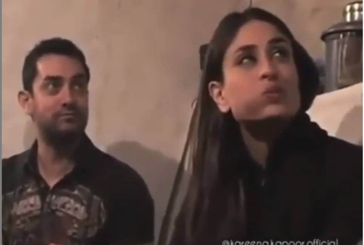 aamir khan and kareena kapoor having food at farmer house video viral
