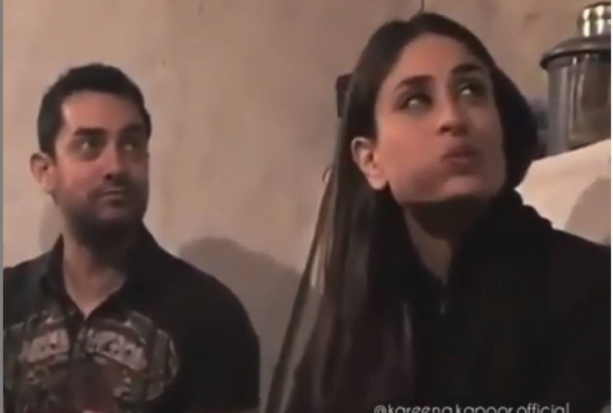 aamir khan and kareena kapoor having food at farmer house video viral