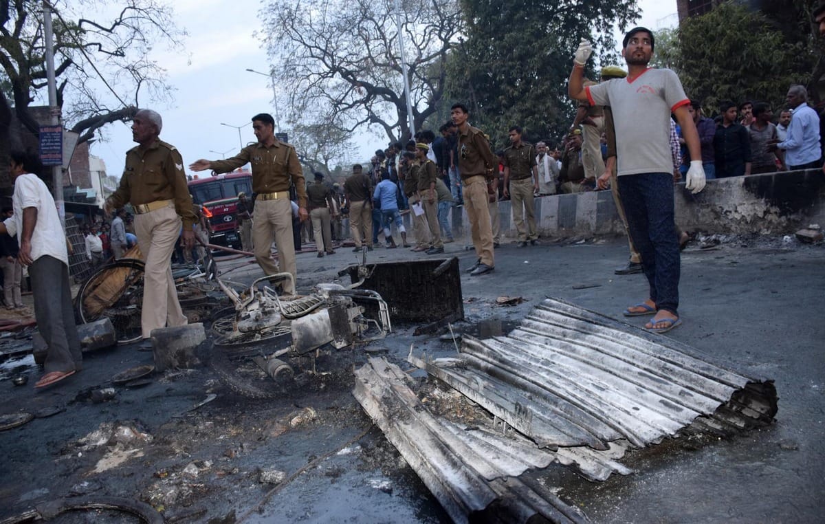 Cracker godown blast in house six killed and 12 injured in azamgarh
