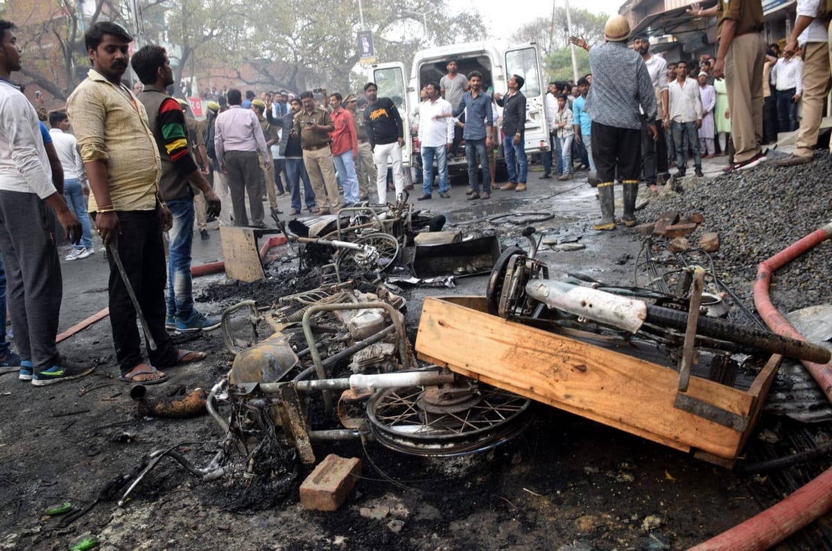 Cracker godown blast in house six killed and 12 injured in azamgarh