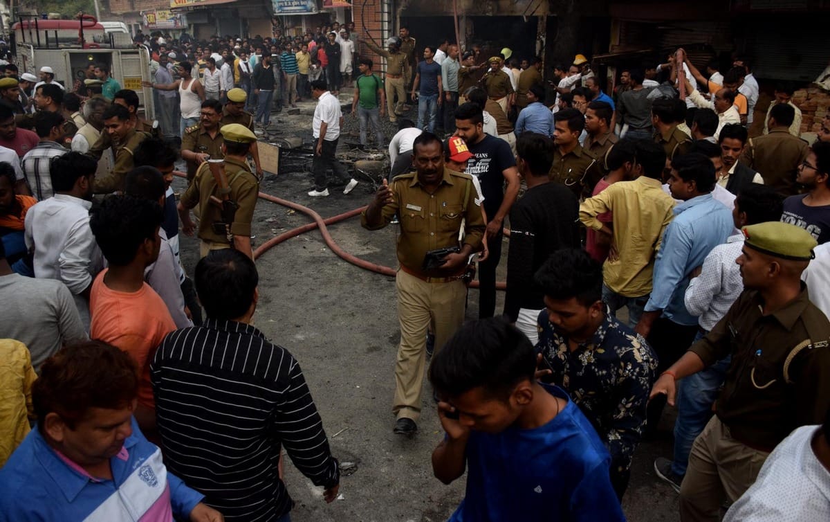 Cracker godown blast in house six killed and 12 injured in azamgarh