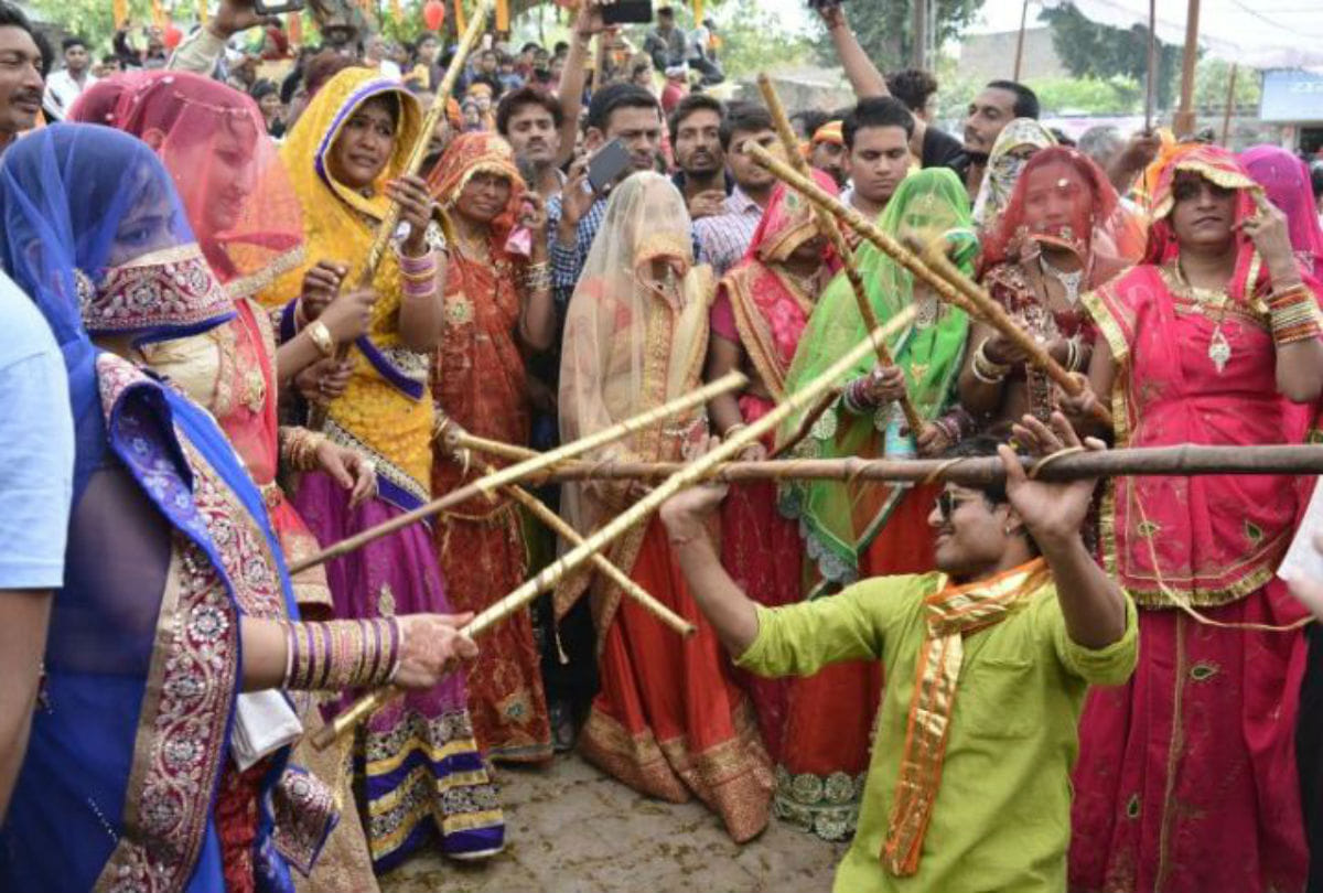 holi 2019 chhadimar huranga in gokul mathura