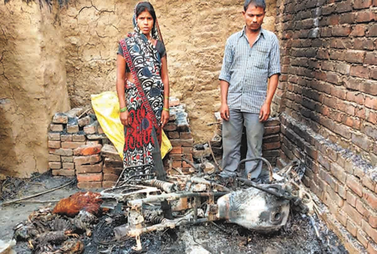 Trying to burn the family alive in tilgodi gaon