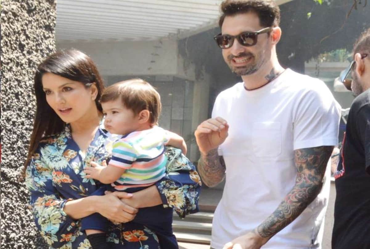 Sunny Leone Spends Her Sunday With Her Husband Daniel Weber and twins