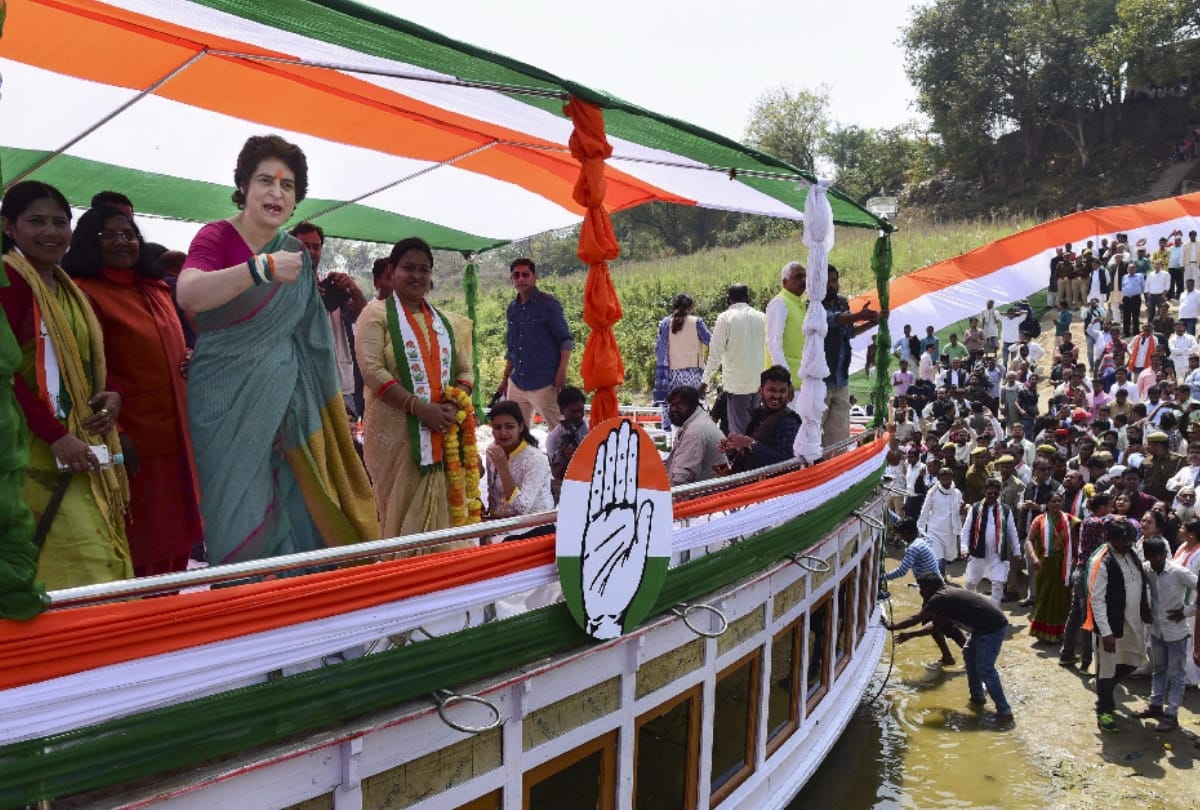Lok Sabha Elections 2019 Priyanka Gandhi Boat yatra from prayagraj to varanasi in photos