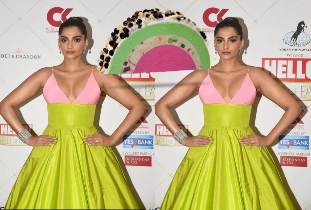 when sonam kapoor trolled for green and pink heavy gown