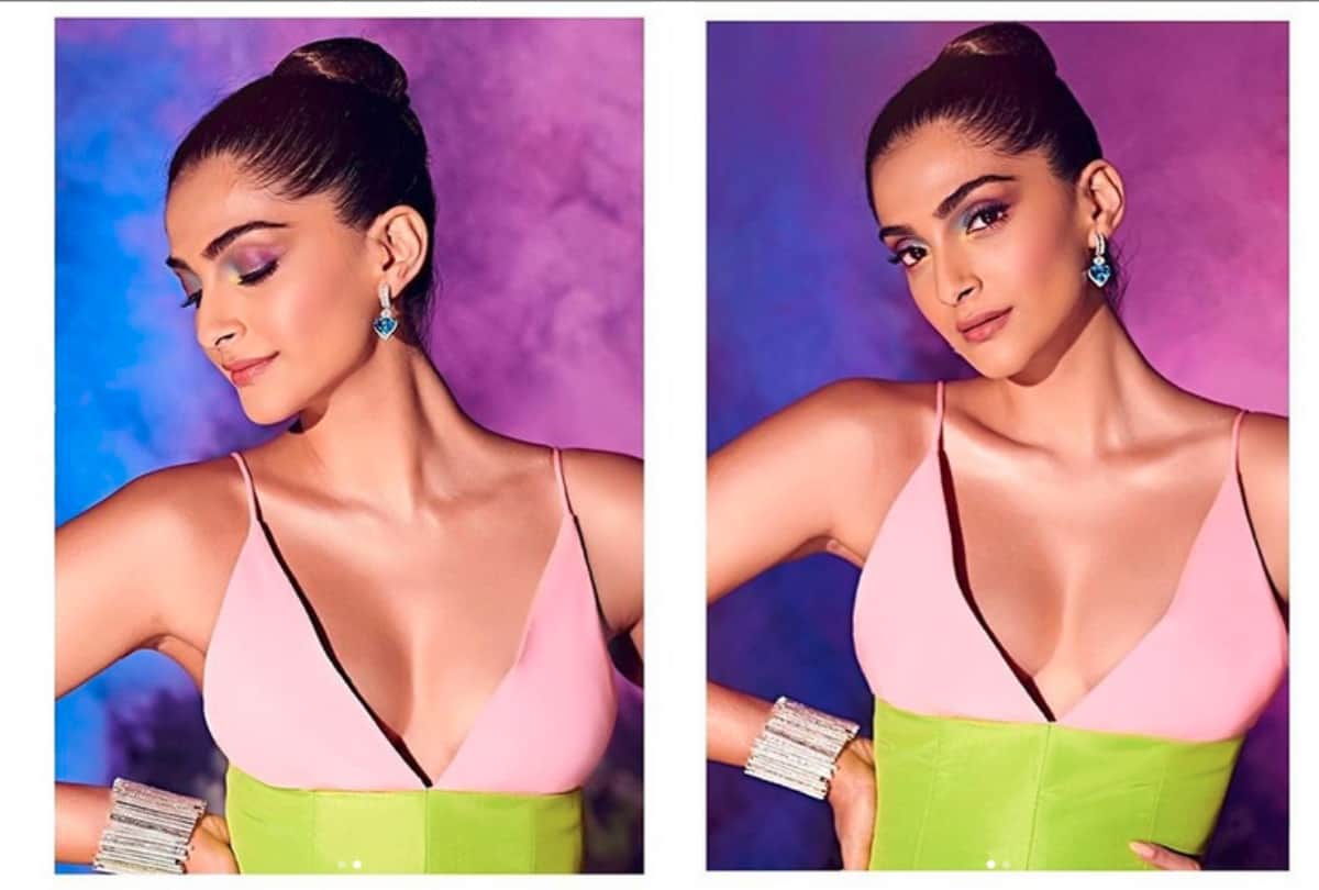 when sonam kapoor trolled for green and pink heavy gown