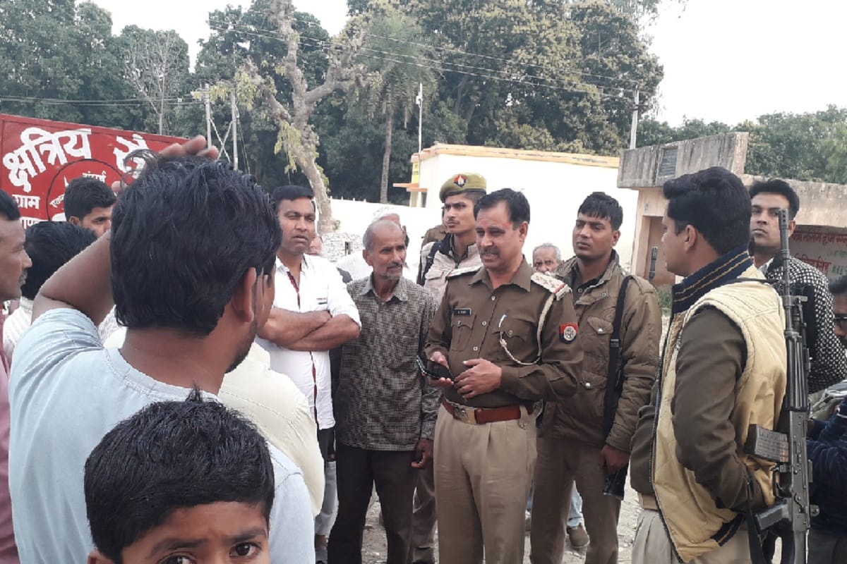 The Sculpture of Hanuman ji was broken in Bijnor