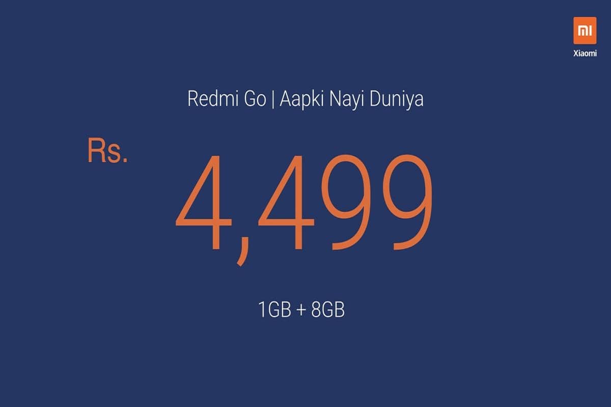 Xiaomi Launched Redmi Go in India, Know price and specifications