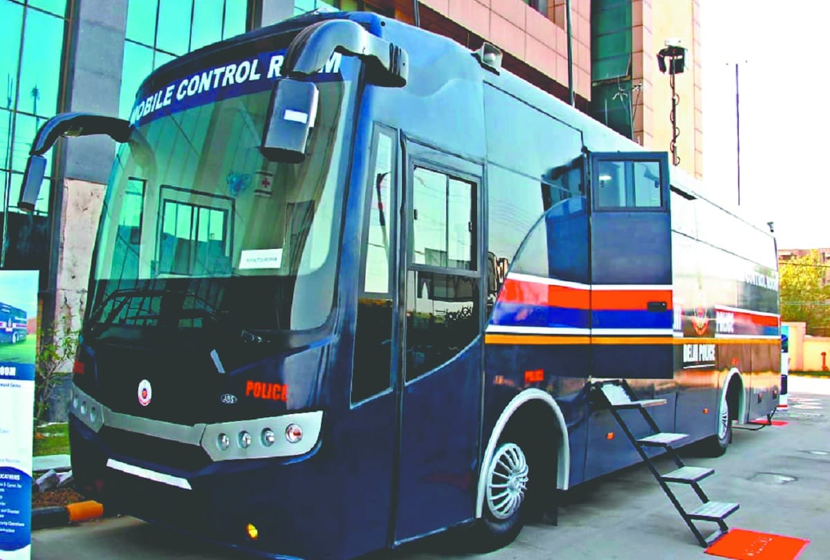 Delhi Police fleet joined a mobile command and control centre vehicle