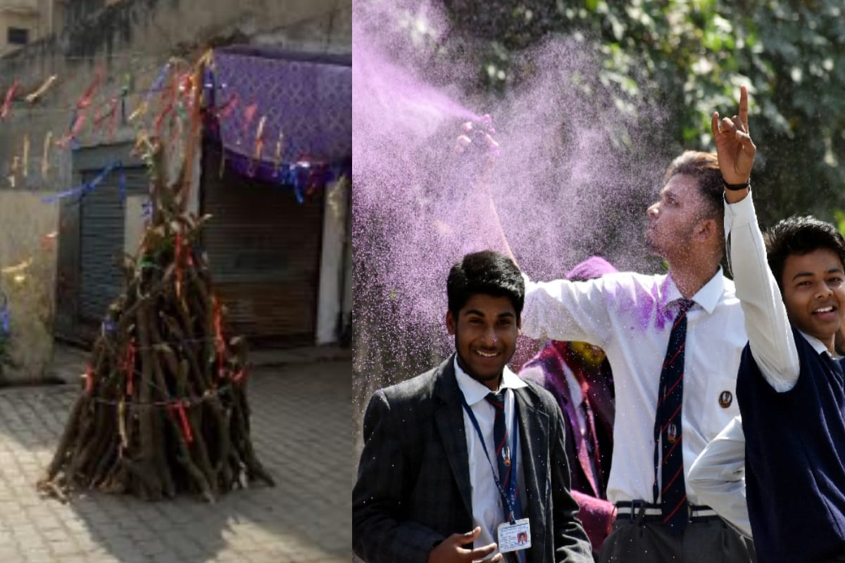 Holi 2019: Holika dahan right time, see holi masti masti and security in pictures