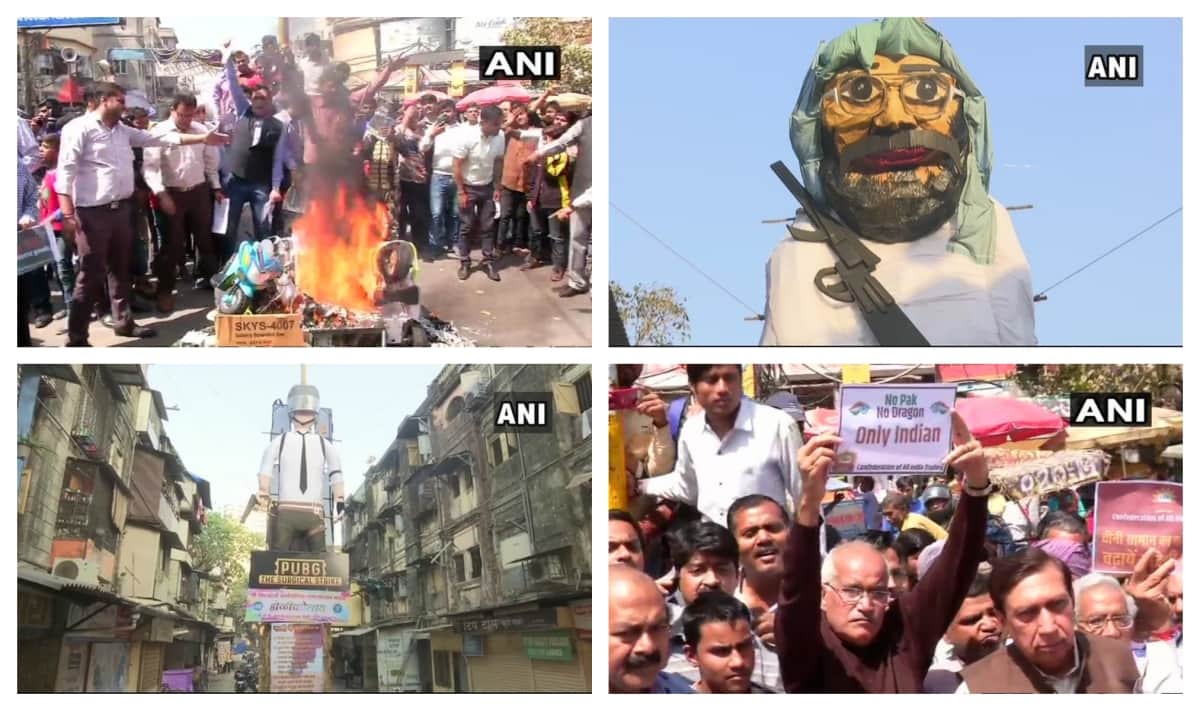 Holika Dahan 2019: People burns masood azhar, pubg and chinese product