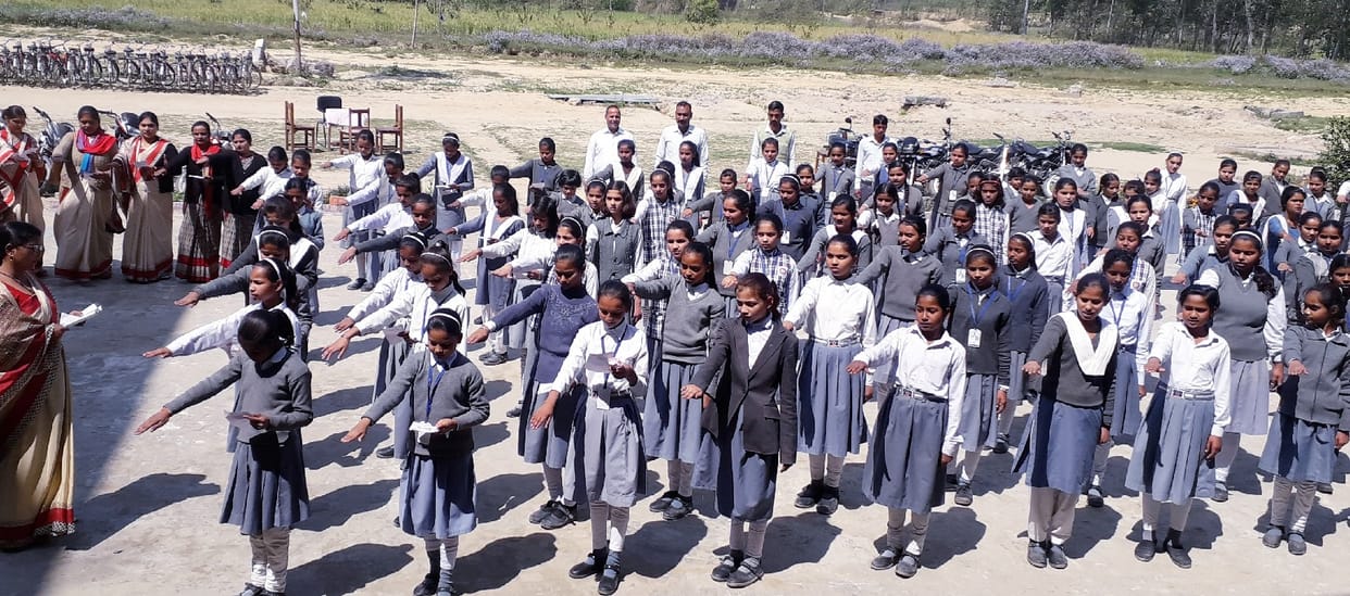 Girls becoming educated and participating in the country's development'