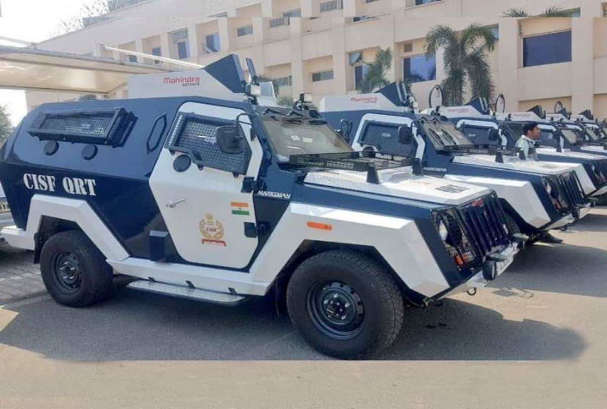 Mahindra marksman armoured personnel carrier at delhi airport