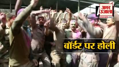 Indian Army soldiers celebrate Holi on border in poonch