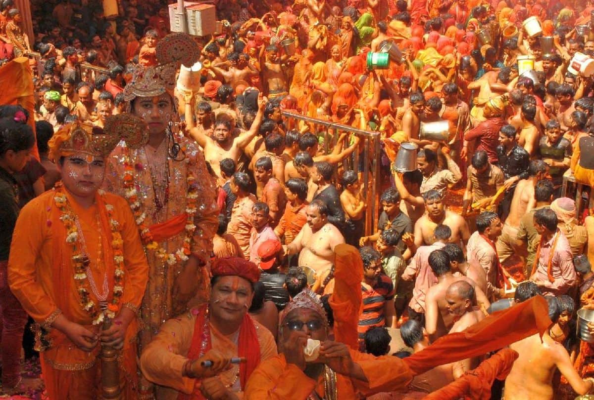 holi in mathura: huranga celebrated at dauji temple in baldev