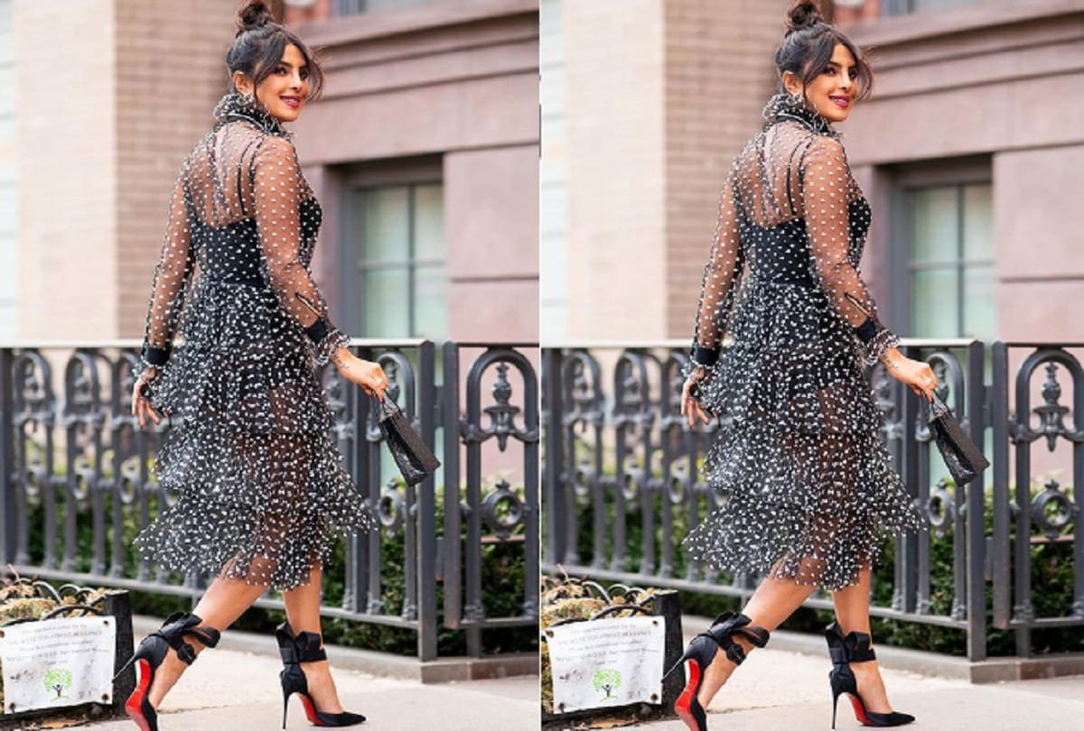 Priyanka Chopra stuns in Sheer black dress