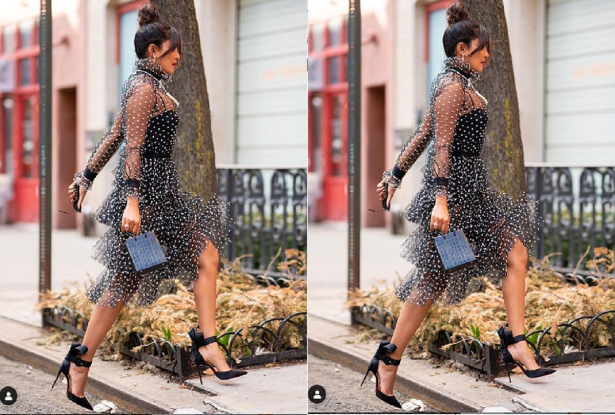 Priyanka Chopra stuns in Sheer black dress