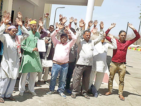 Demonstration of protest against illegal occupation