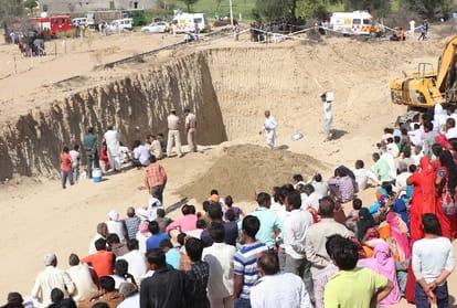 After 48 hours nadeem got safely out from borewell in Hisar