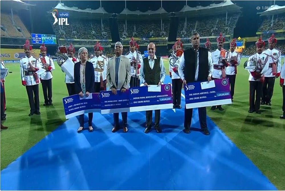 IPL 2019 opening ceremony funds INR 20 crores donated among CRPF, army, navy and Air Forces