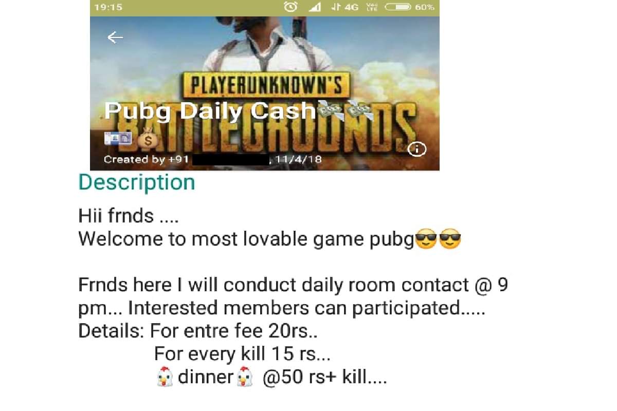 Betting in PUBG, Players earn upto Rs 5,000 each day, WhatsApp groups have been used