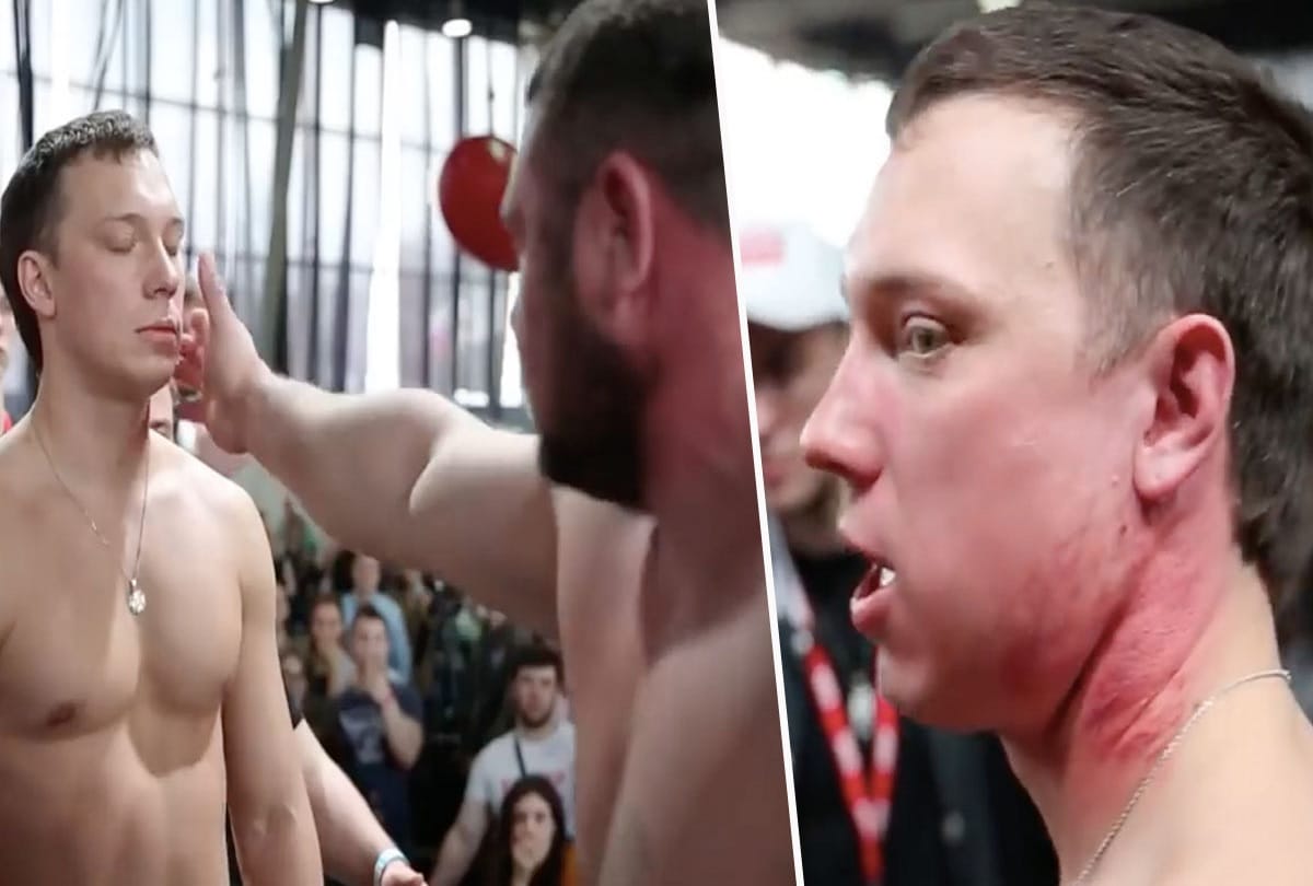 bizarre Russian slap competition each other hard and win video viral of slapping championship 