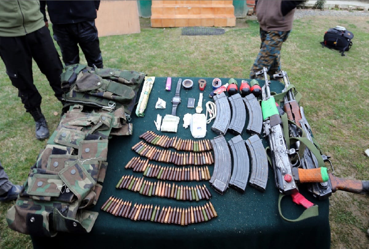 Large quantities of arms recovered in Sopore