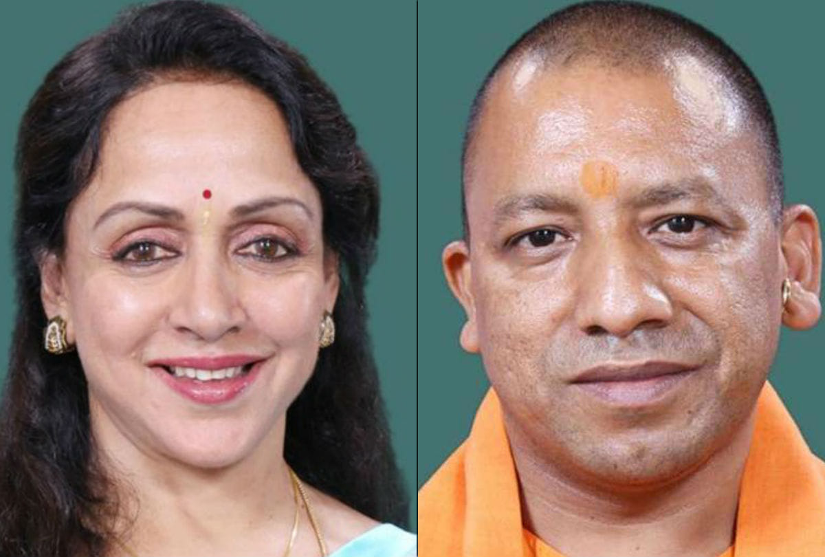 Lok Sabha Elections 2019 BJP Candidate Hema Malini file nomination with Yogi Adityanath