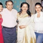 अपने परिवार के साथ भाजपा सांसद हेमा मालिनी