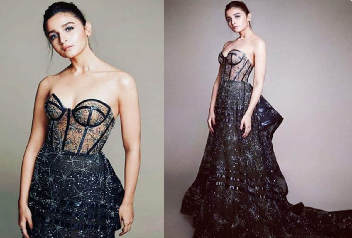 Filmfare Awards 2019 Alia Bhatt rocked in black shimmer gown