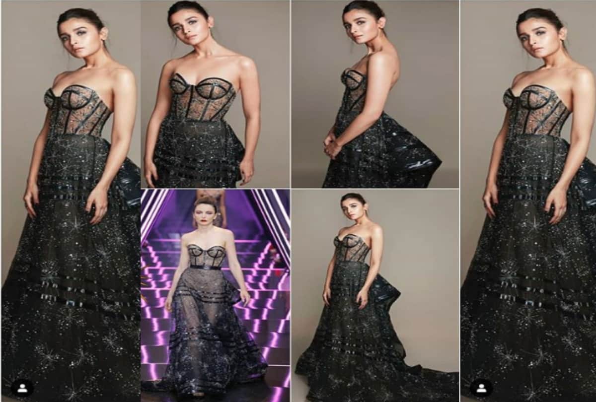 Filmfare Awards 2019 Alia Bhatt rocked in black shimmer gown