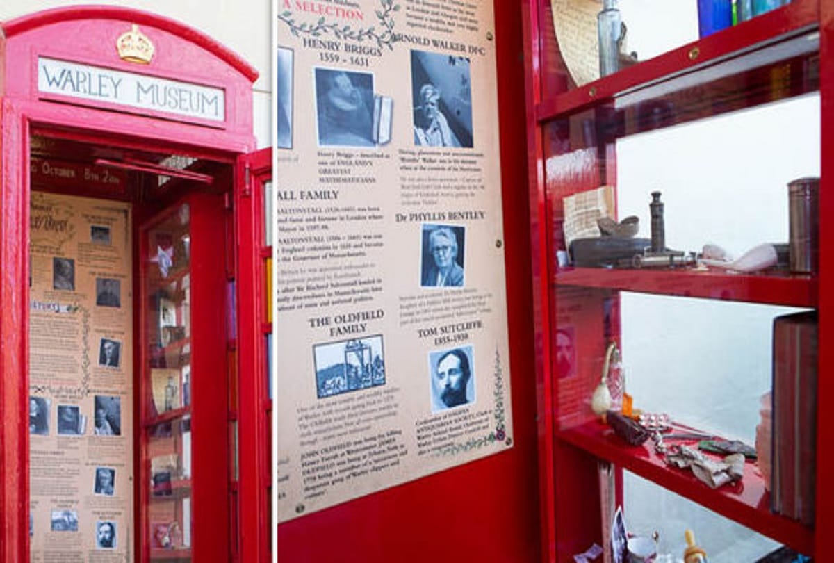 World's Smallest Museum Opens in British vintage telephone booth In Yorkshire england