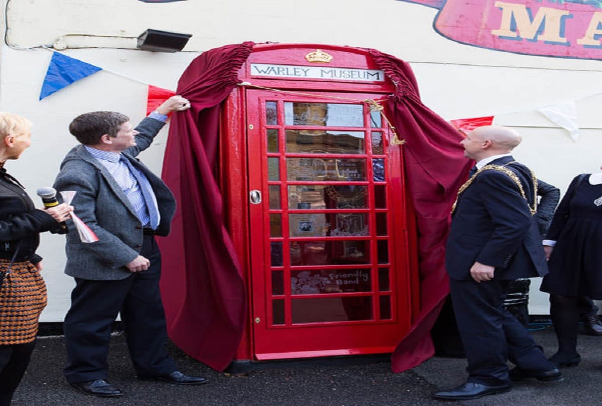 World's Smallest Museum Opens in British vintage telephone booth In Yorkshire england