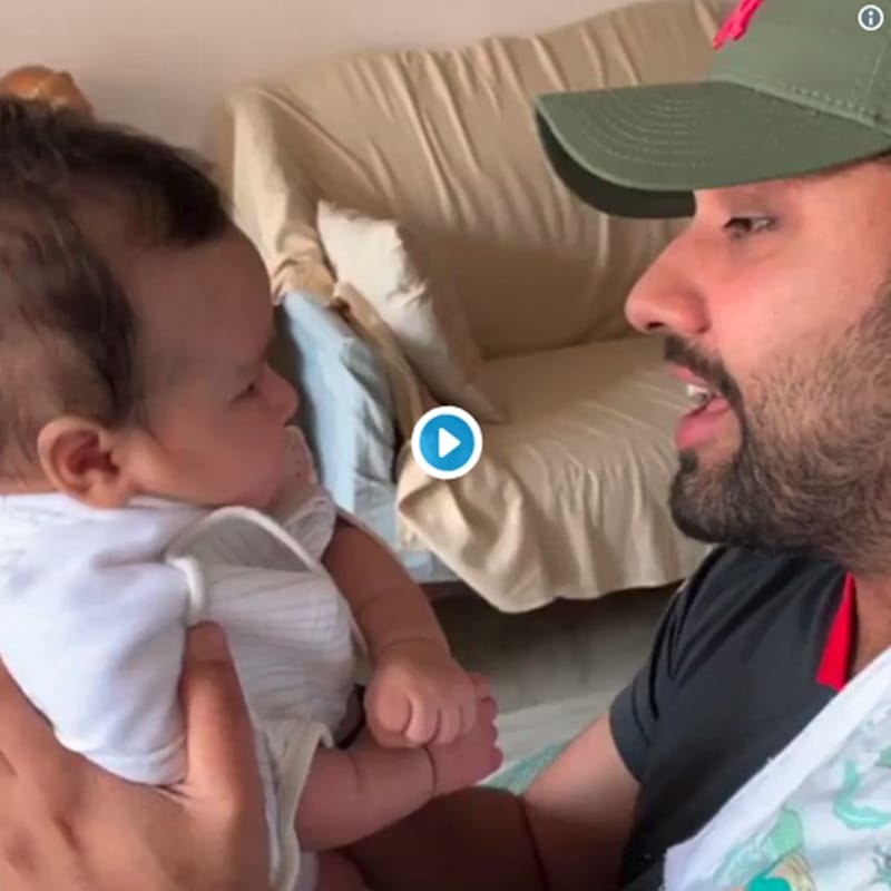 IPL2019: When Daughter Samaira came to watch Dad Rohit Sharma match at Wankhede stadium