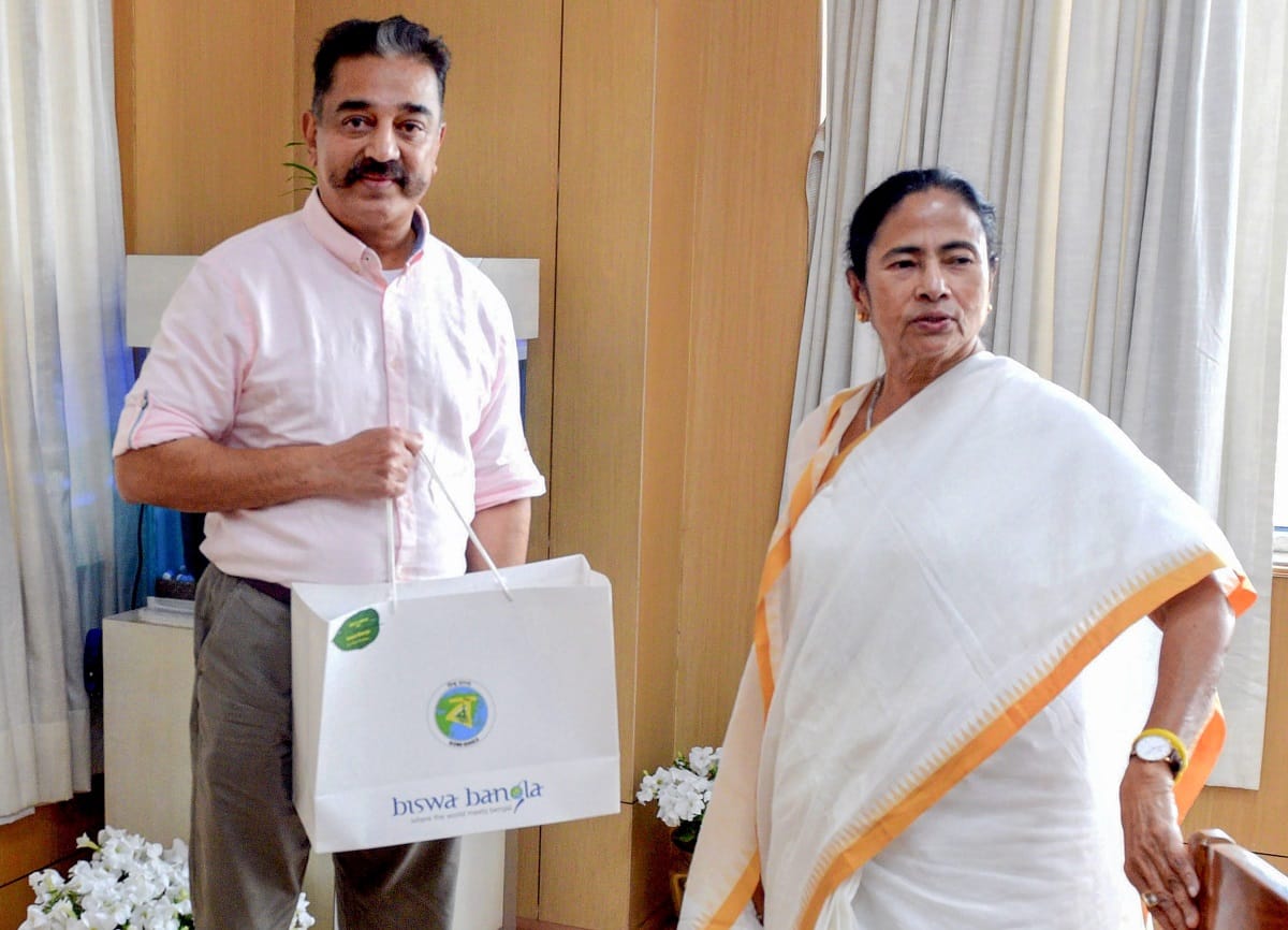 Lok Sabha Elections 2019: Kamal hasan meets Mamata Banerjee in Howrah