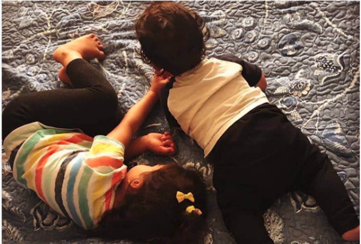 mira rajput share cute photo of her son zain and daughter misha