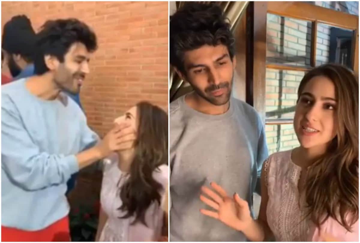 sara ali khan busy on phone user reaction for kartik aryan