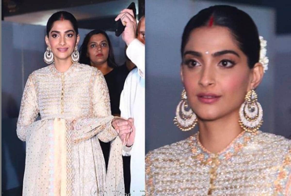 sonam kapoor flaunts sindoor and dance on sandeep khosla and abu jani ramp show