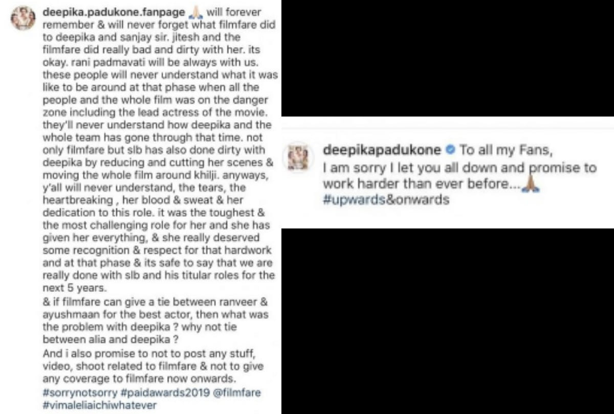 deepika padukone on losing best actress filmfare to alia bhatt she say sorry to fans