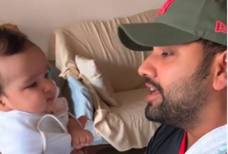 rohit sharma sing asli hip hop for his daughter ranveer singh impress and comment on this video