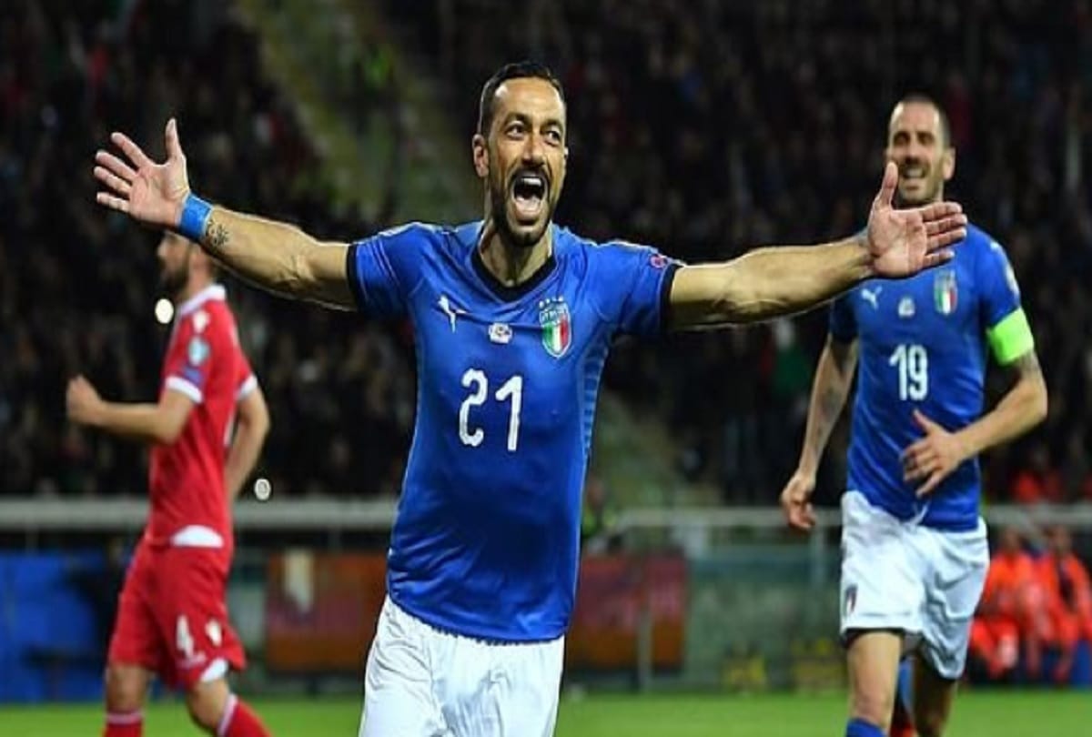 Fabio Quagliarella became the oldest footballer to goal for Italy