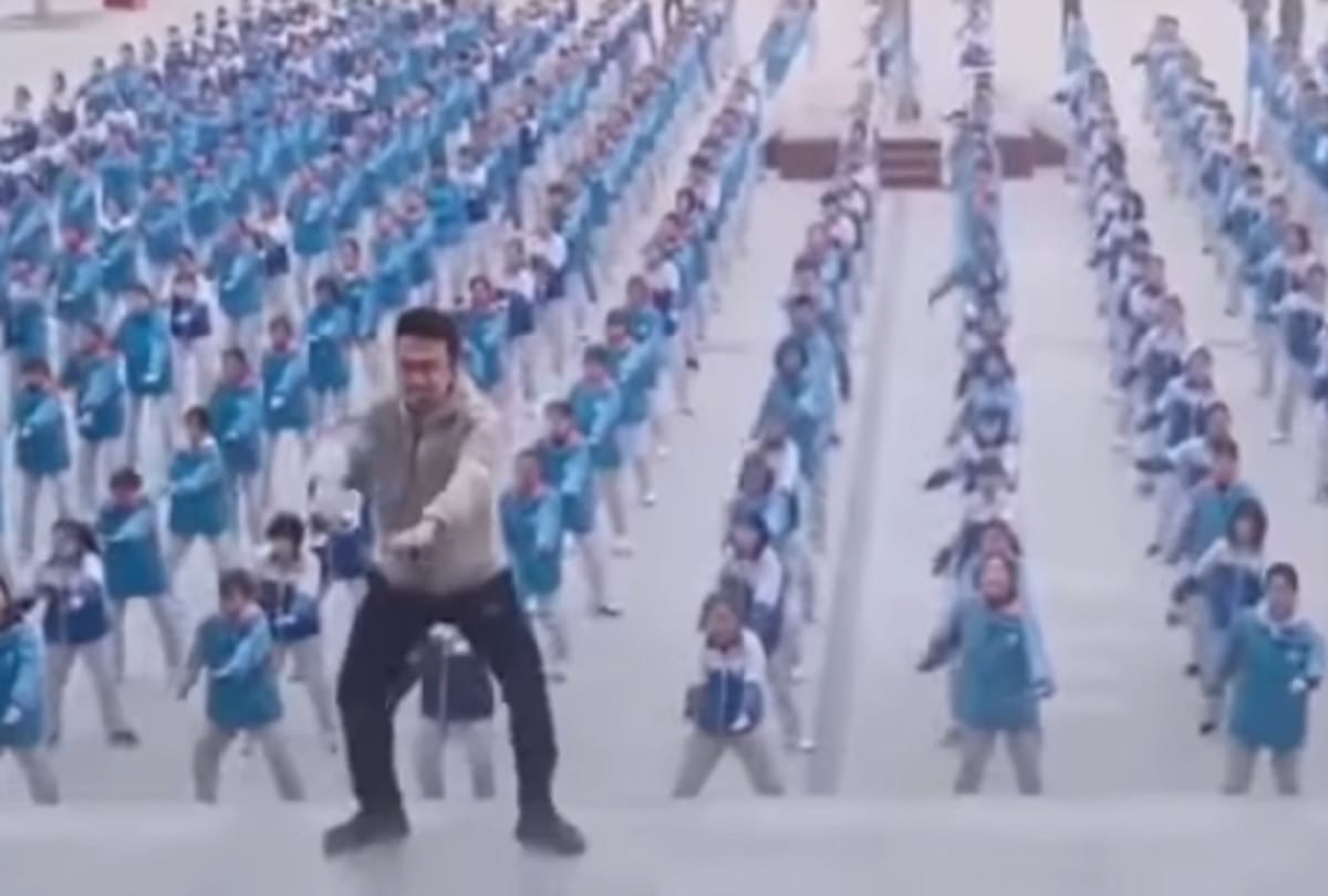 Chinese school pt teacher viral dance video on dura daddy yankee song IN CHINA