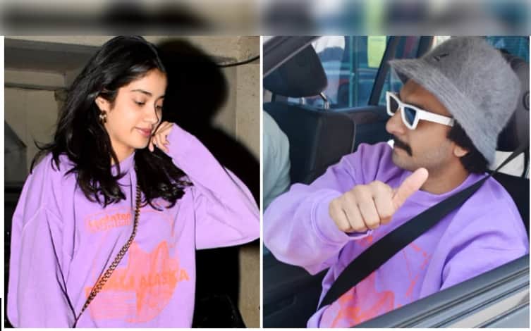 Ranveer Singh or Janhvi Kapoor who wore this purple sweatshirt better